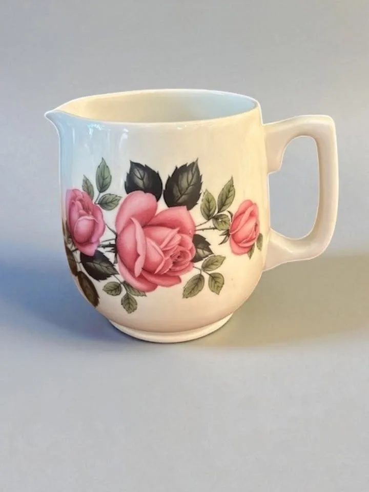 Vintage Floral Teapot and Creamer Jug; Carrigaline Pottery image indicator(5)