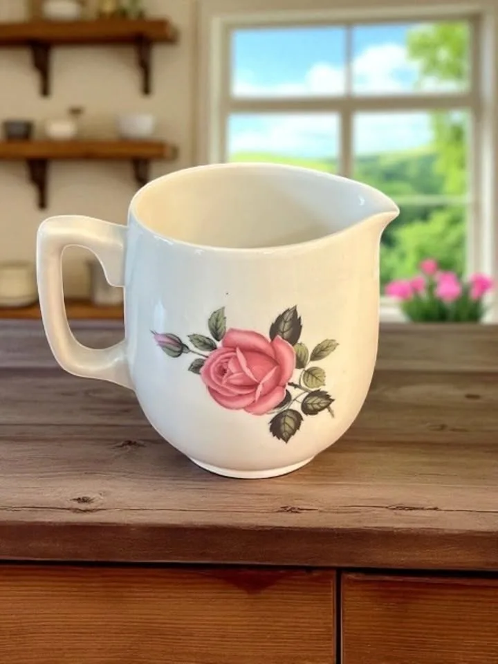 Vintage Floral Teapot and Creamer Jug; Carrigaline Pottery image indicator(7)