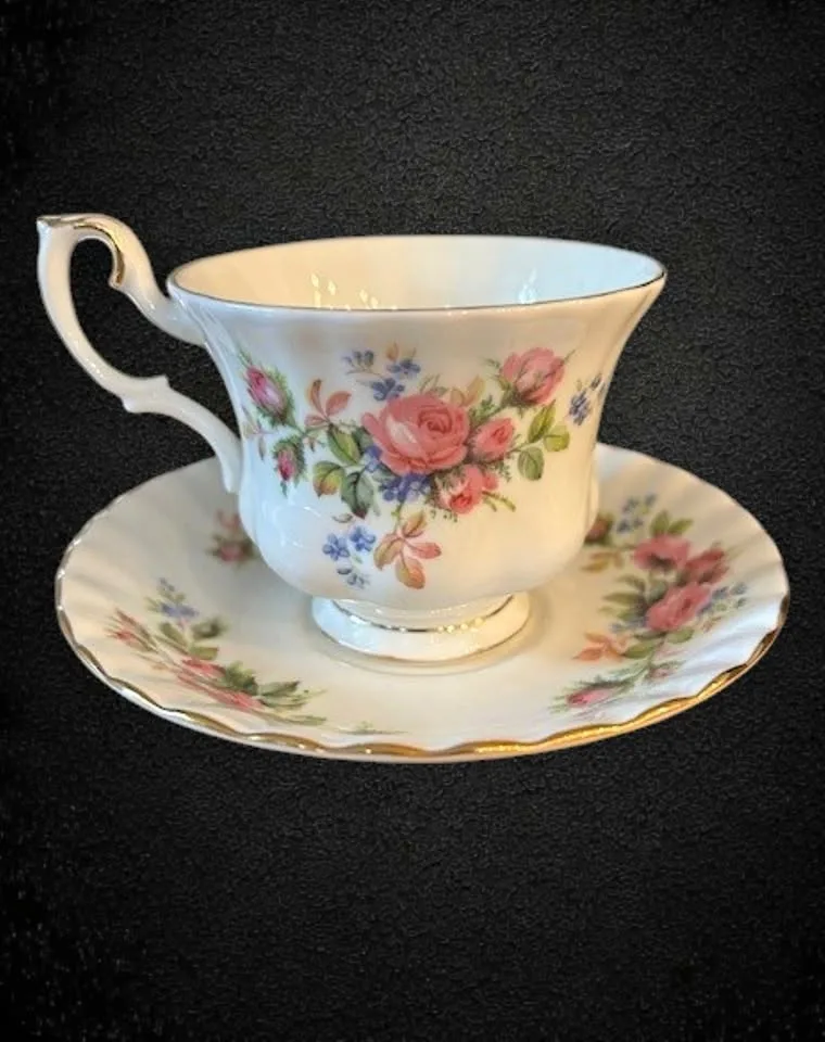 Royal Albert Moss Rose Teacup and Saucer