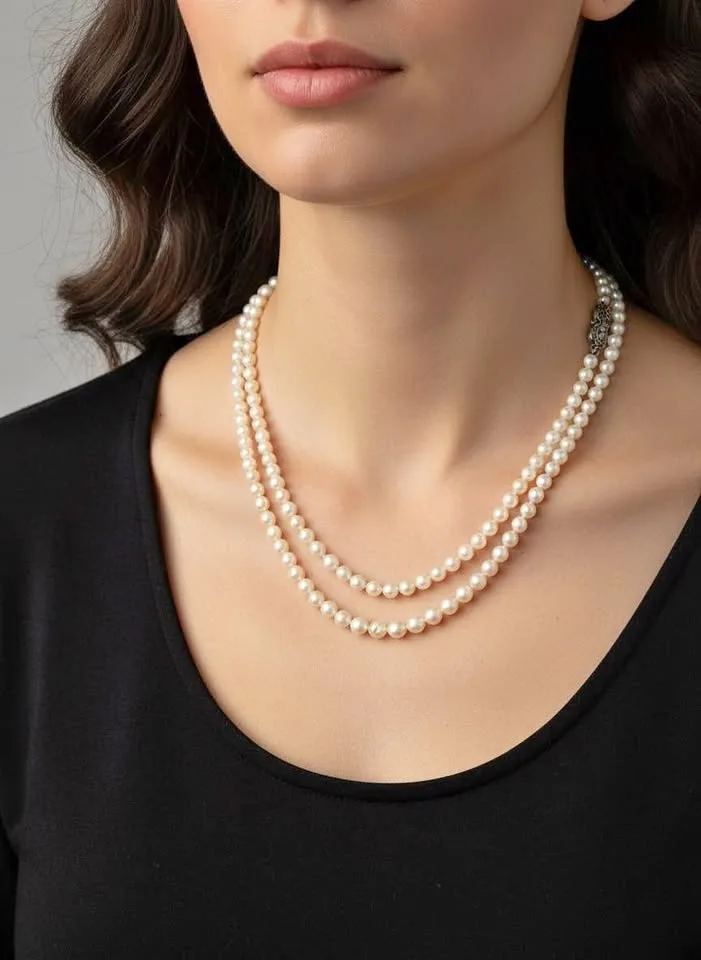 Treated Pearl Necklace with Sterling Silver Clasp
