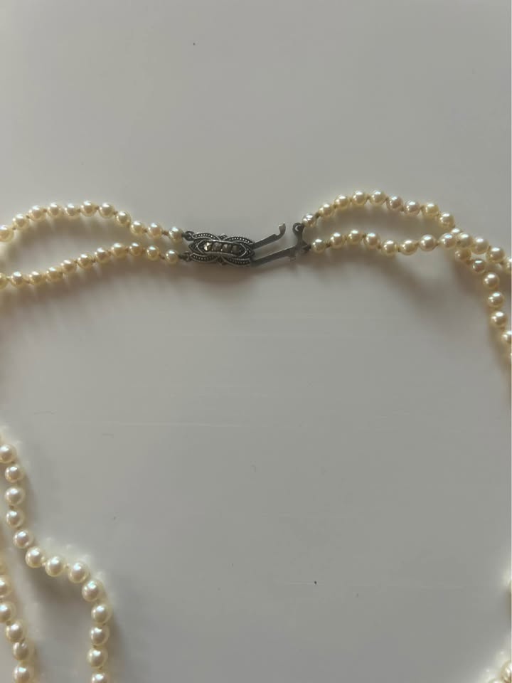 Treated Pearl Necklace with Sterling Silver Clasp - photo 3