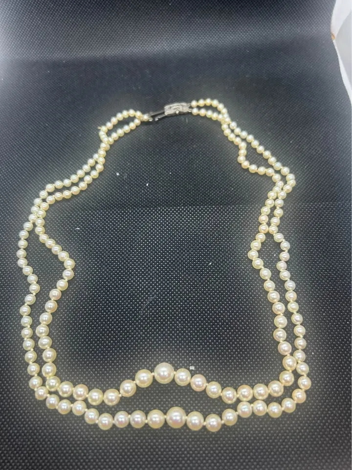 Treated Pearl Necklace with Sterling Silver Clasp image indicator(9)