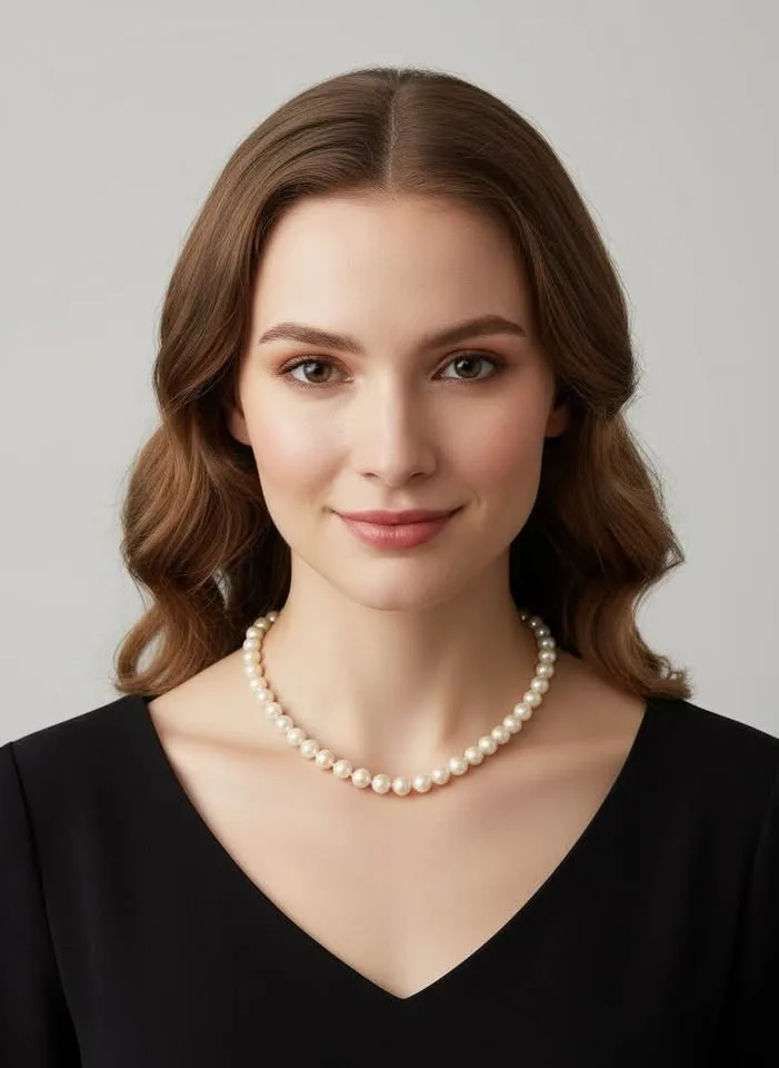 Faux Pearl Short Necklace image indicator(3)