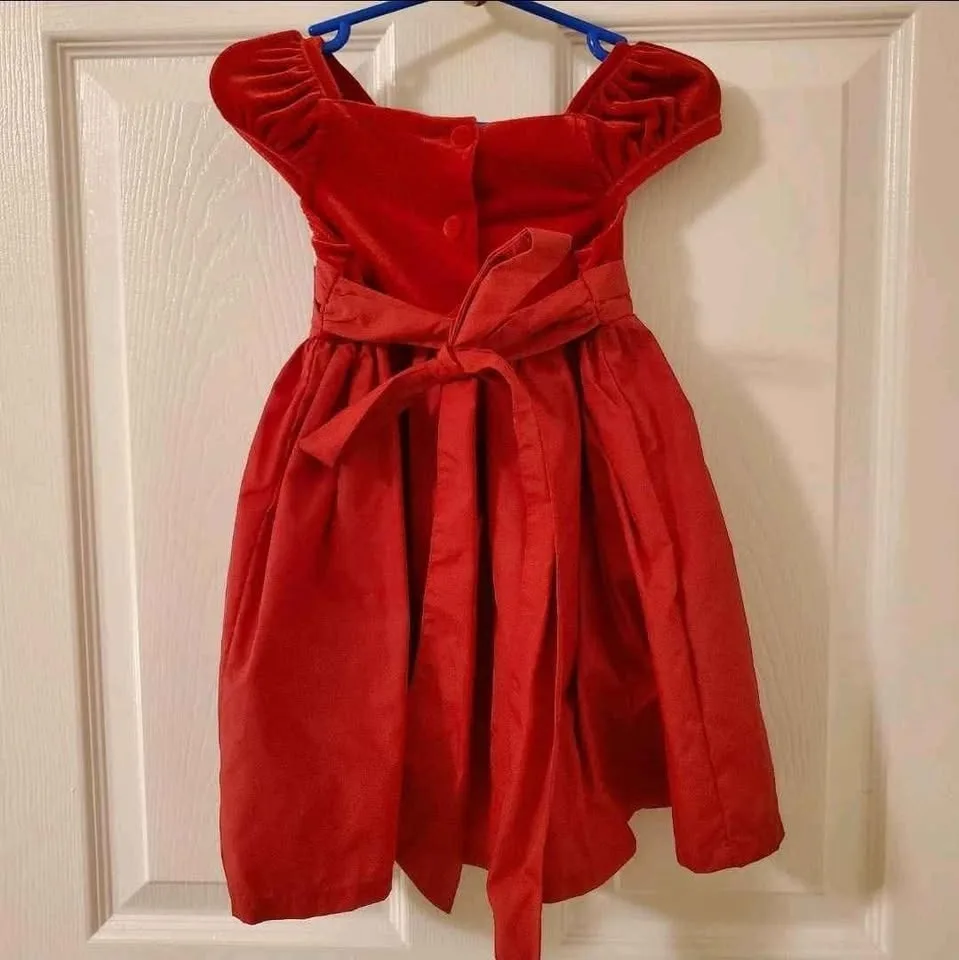 EUC Toddler Red Formal Dress - 18M image indicator(2)