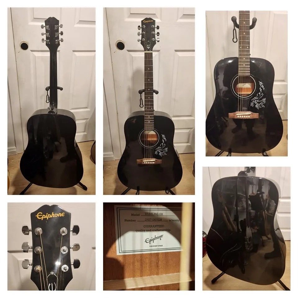 $200 Epiphone Dreadnaught Acoustic Guitar - Black
