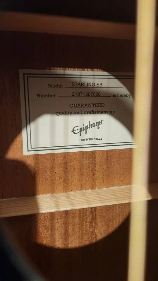 $200 Epiphone Dreadnaught Acoustic Guitar - Black image indicator(5)