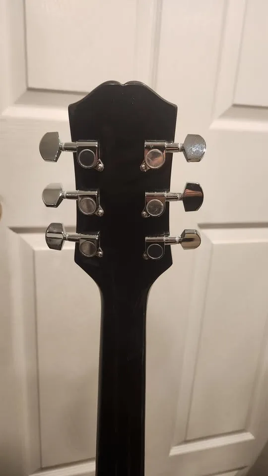 $200 Epiphone Dreadnaught Acoustic Guitar - Black image indicator(7)
