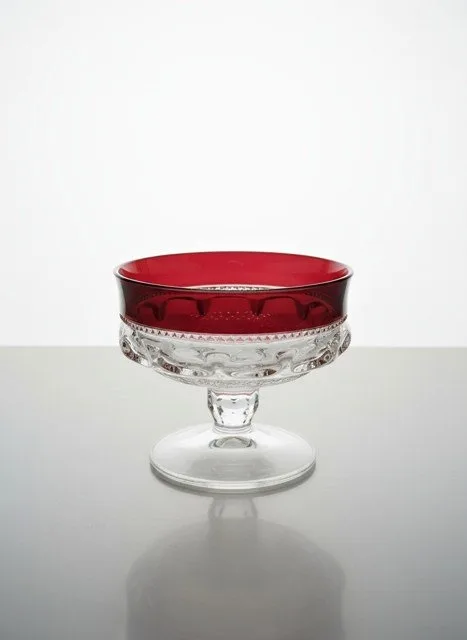 Ruby Stained EAPG Glassware Set - 16-Piece Vintage