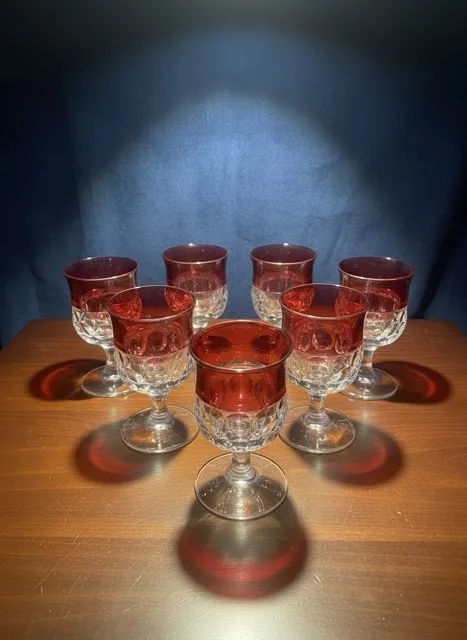 Ruby Stained EAPG Glassware Set - 16-Piece Vintage image indicator(9)