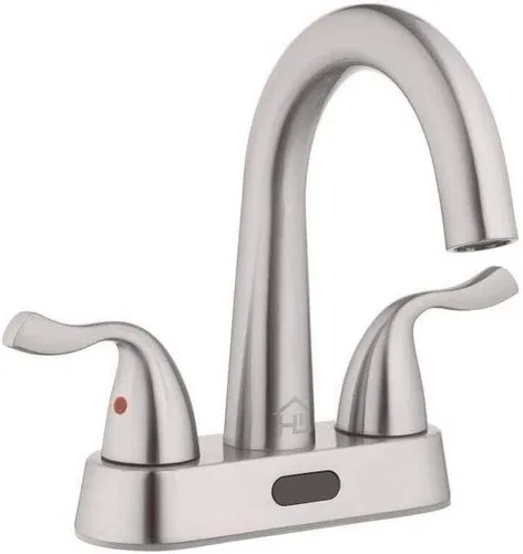 Homewerks Touchless Brushed Nickel Bathroom Faucet