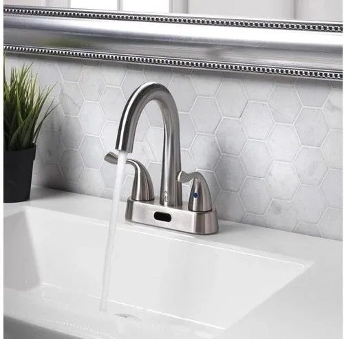 Homewerks Touchless Brushed Nickel Bathroom Faucet image indicator(2)