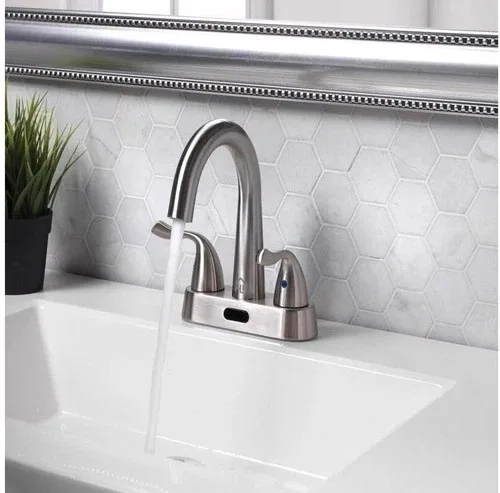 Homewerks Touchless Brushed Nickel Bathroom Faucet image indicator(4)