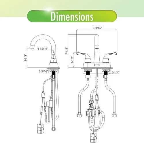 Homewerks Touchless Brushed Nickel Bathroom Faucet image indicator(7)