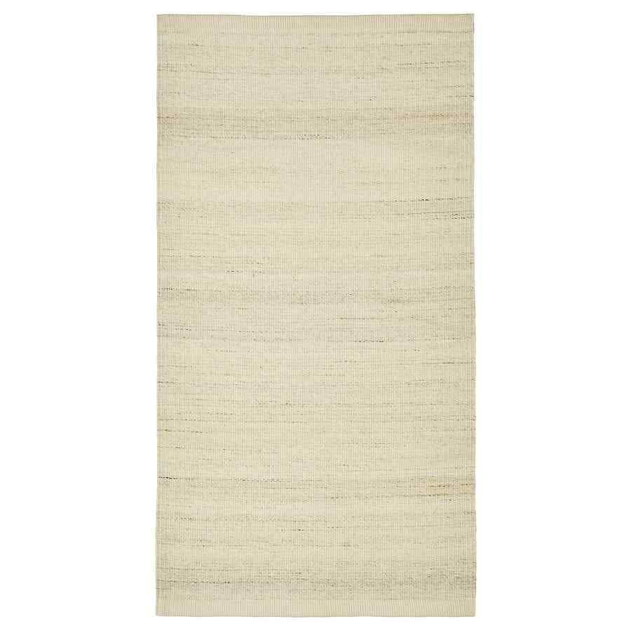 Pair of beige wool runner carpets (Ikea tidtabell)