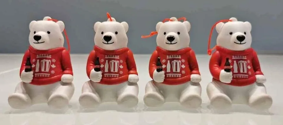 Coca-Cola Polar Bear Christmas Ornaments