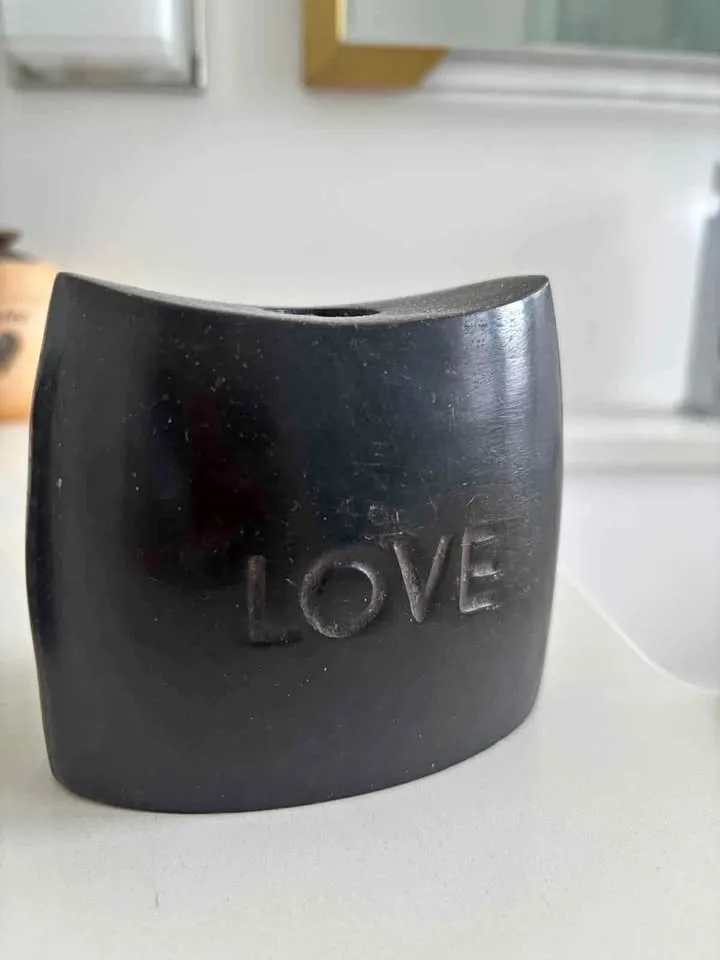 Antique bronze metal candle stick holder