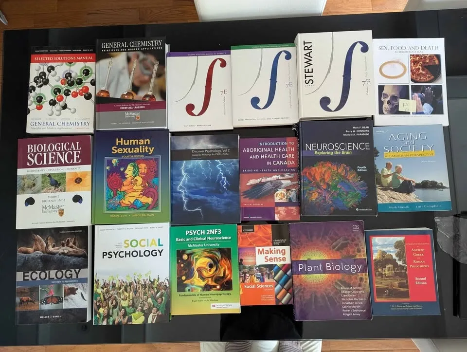 McMaster University Textbooks - $10 Each!