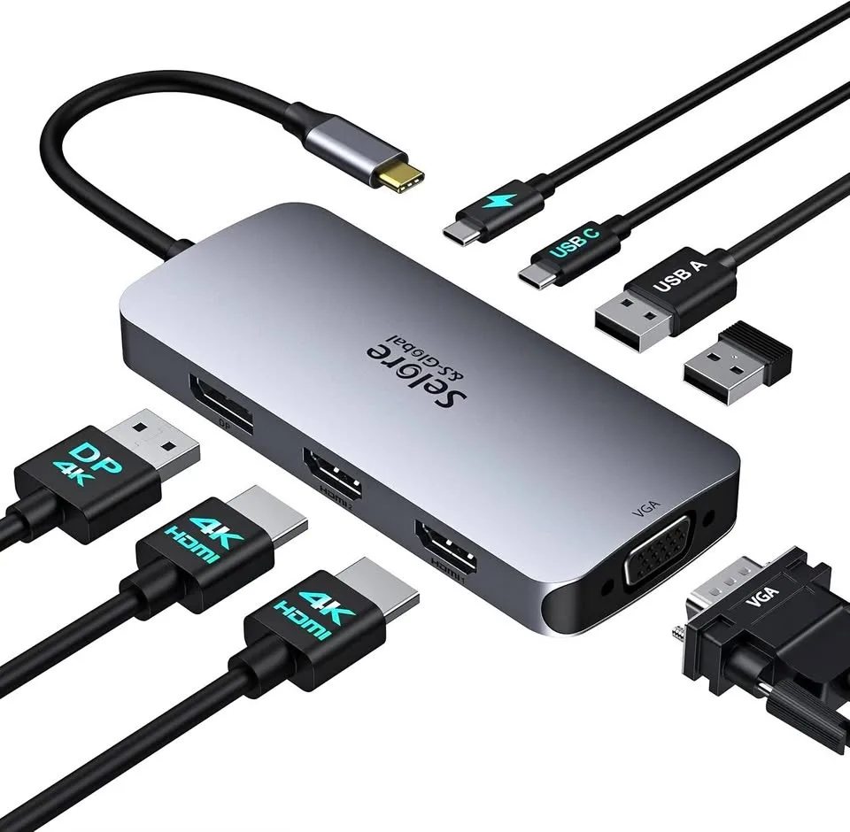 Selore USB C docking station 8 in 1