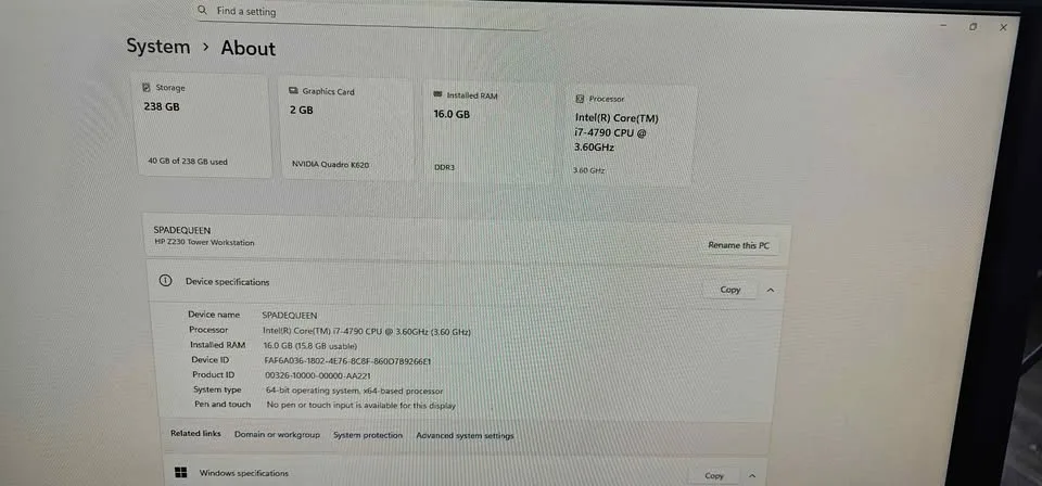 Computer Hp Z230 workstation image indicator(3)