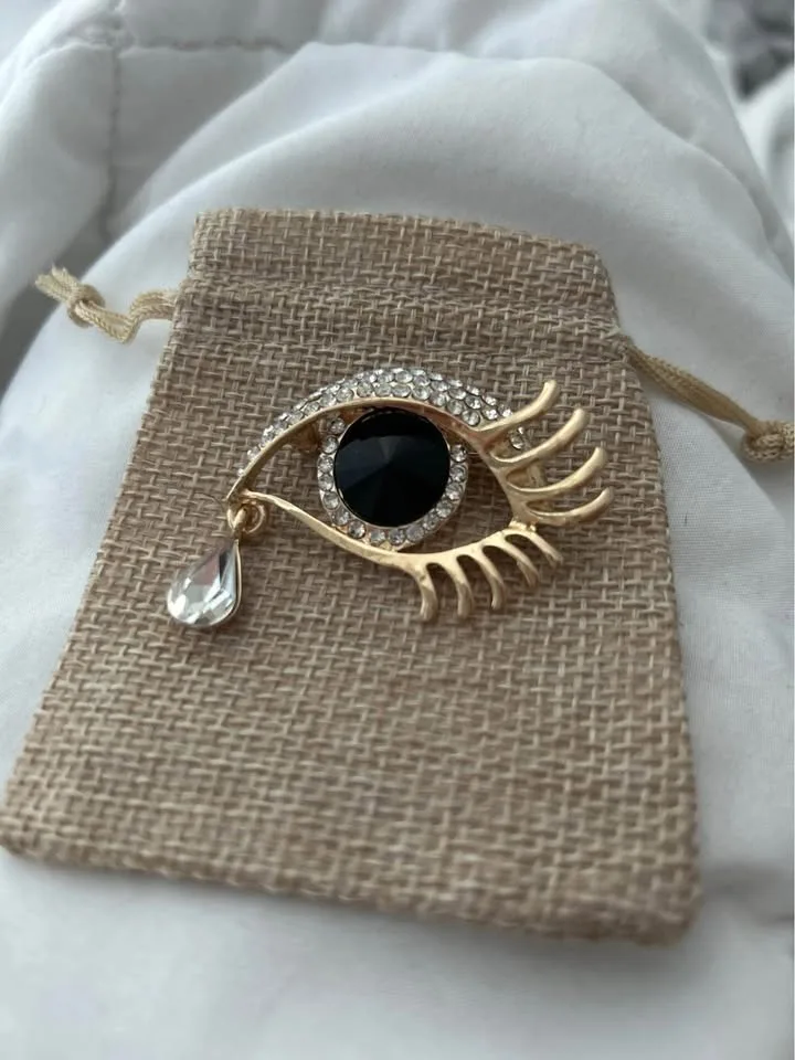 Evil eye Tear Brooch image indicator(3)