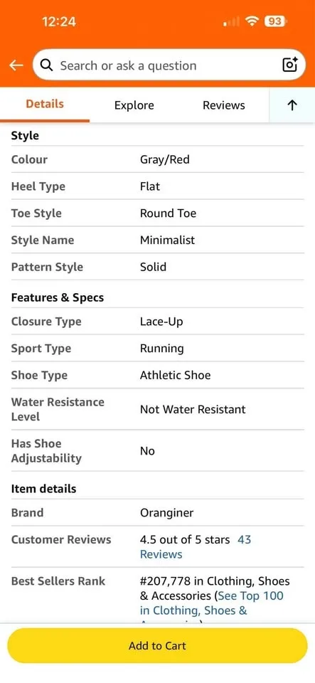 Oranginer Barefoot Shoes for Men - Size 11 image indicator(6)