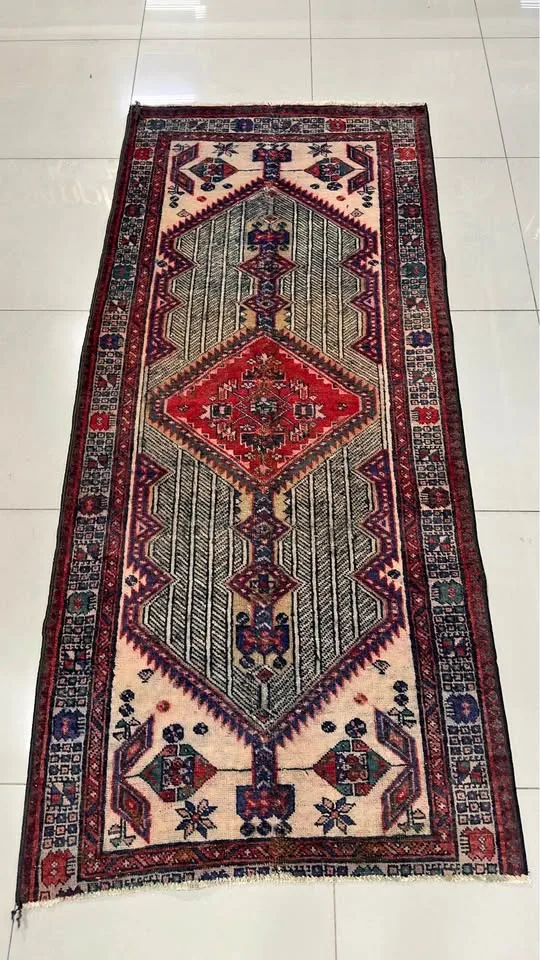 Vintage Persian Baluch Rug – 7’3” x 3’2” | Hand-Knotted thumbnail