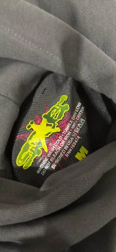 Grey Sp5der hoodie 1:1 quality size (M) image indicator(3)