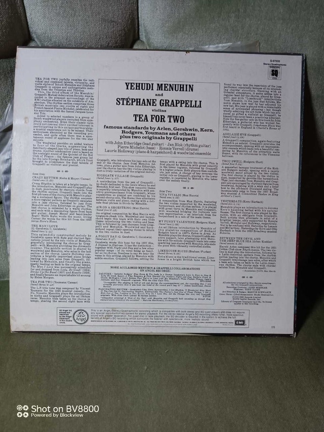 Yehudi Menuhin & Stephane Grappelli 'Tea For Two' Vinyl - photo 4