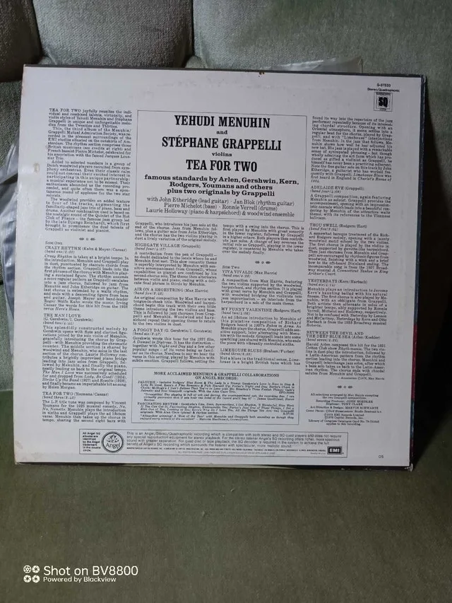 Yehudi Menuhin & Stephane Grappelli 'Tea For Two' Vinyl image indicator(4)