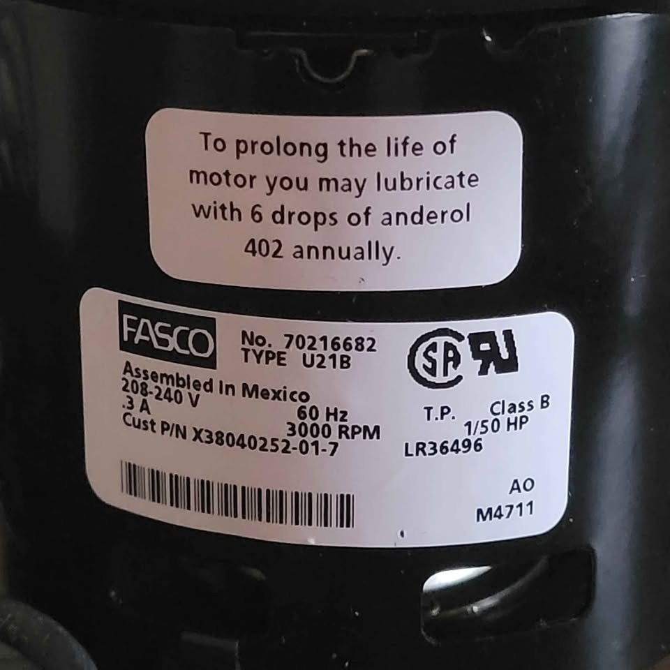 Fasco Furnace Draft Inducer Blower Motor - photo 2