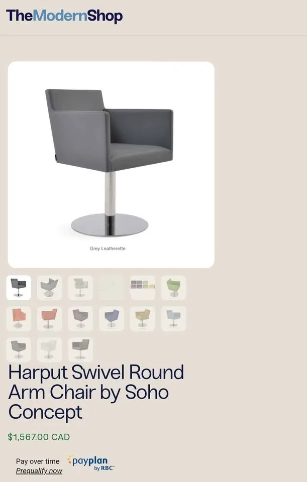 4 Designer Harput Swivel Armchairs by Soho Concept image indicator(2)