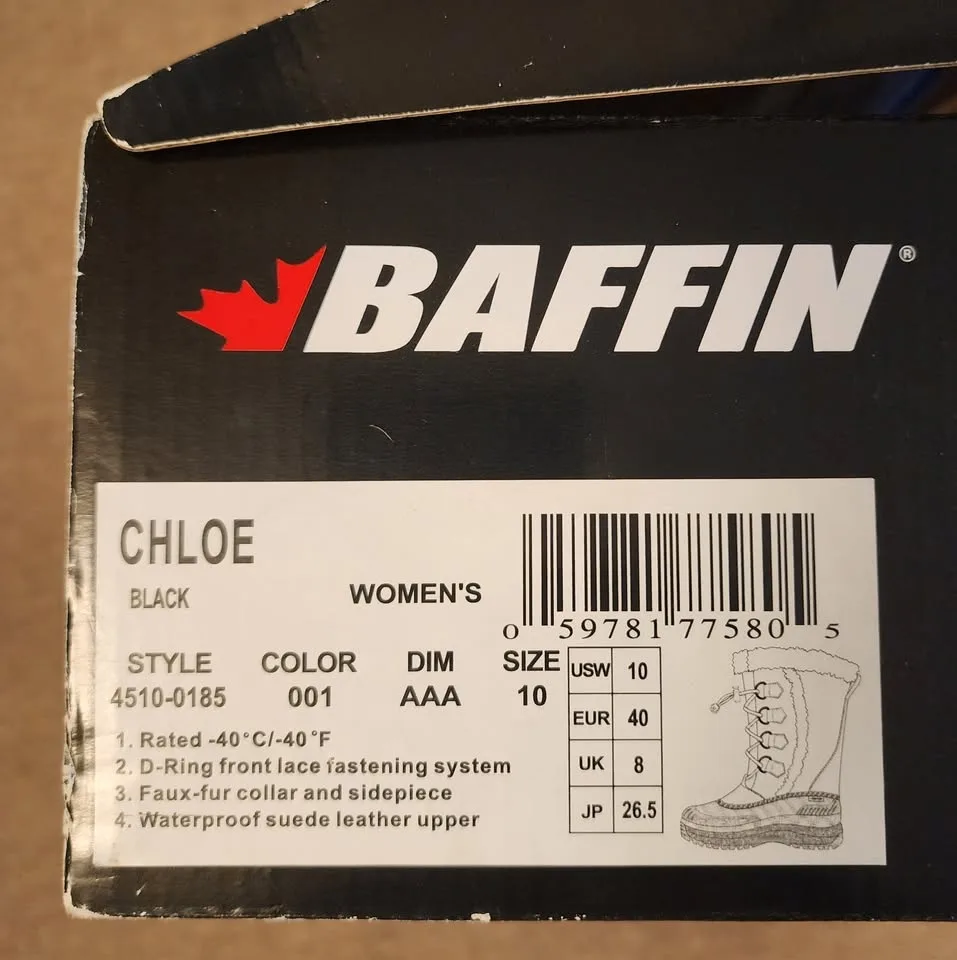 Baffin Chloe Women's Winter Boots - Size 10 - Like New in Box image indicator(4)
