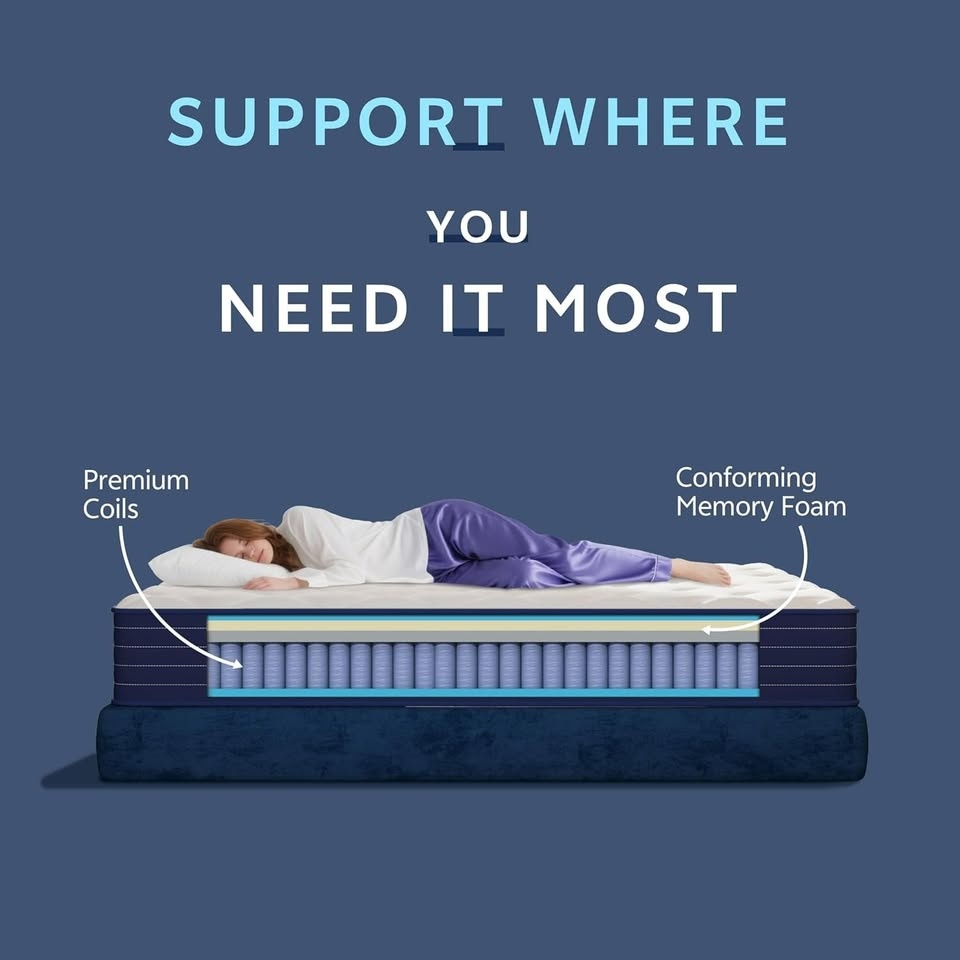 New queen hybrid mattress — sweet sleep, zero stress! 🛏️ - photo 5