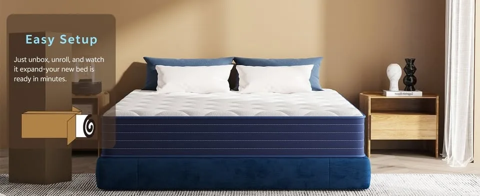 New queen hybrid mattress — sweet sleep, zero stress! 🛏️ image indicator(9)