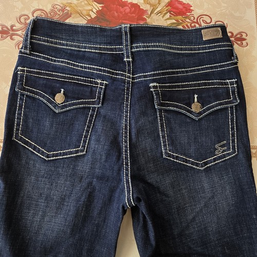 Seven7 Starlette Crop Jeans Womens Size 12 Blue Dark Wash - photo 5
