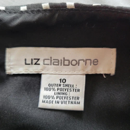 NWT Liz Claiborne Dress Women Sz 10 Black & White - photo 2