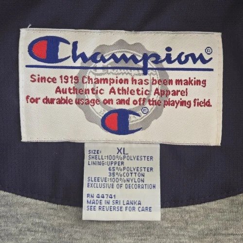 Champion Windbreaker Jacket Mens Size XL Navy Gray - photo 3