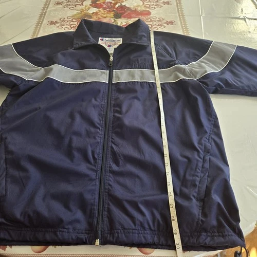 Champion Windbreaker Jacket Mens Size XL Navy Gray - photo 5
