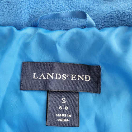 Lands' End Long Puffer Jacket Womens Small 6-8 Blue - photo 2