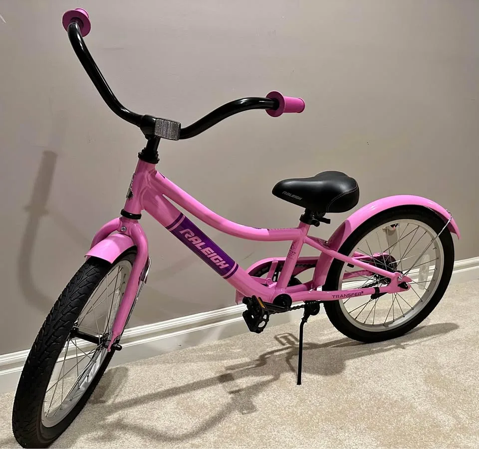Raleigh Sunset Kids' Cruiser Bike, 18-in, Pink thumbnail