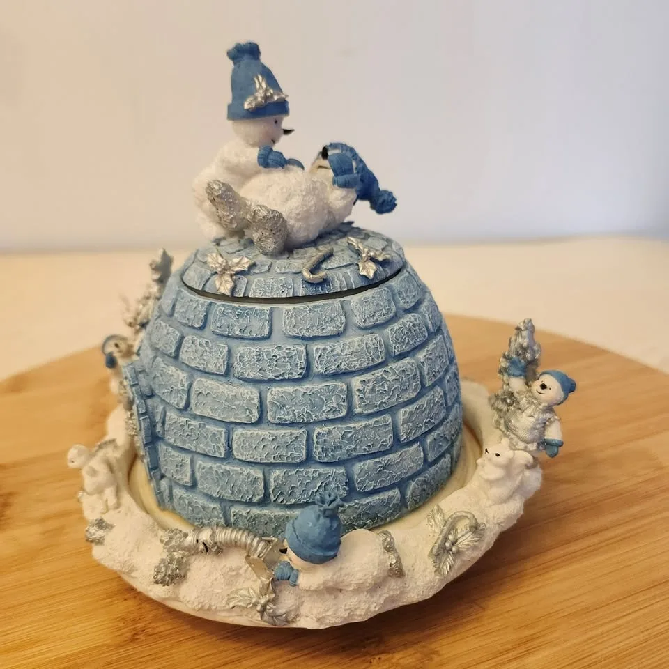 Vintage Snowman Music Box Christmas Theme #Cleanout image indicator(5)