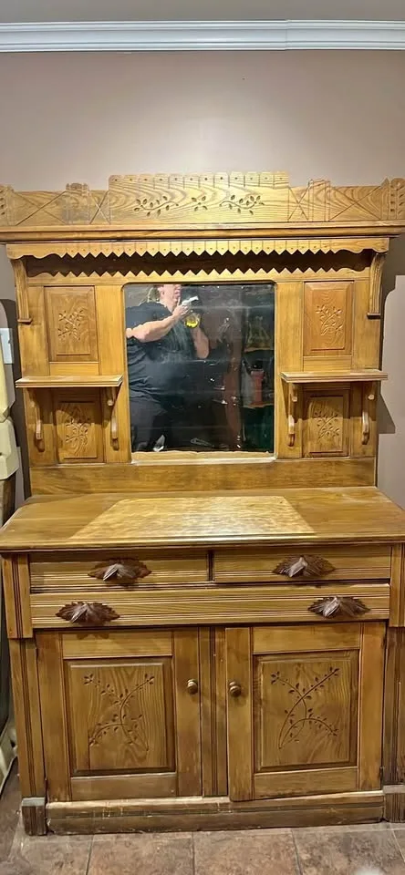 Antique Oak Eastlake Buffet