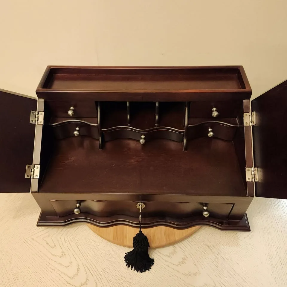 Vintage Mahogany Wood Secretary Desk #Cleanout image indicator(3)