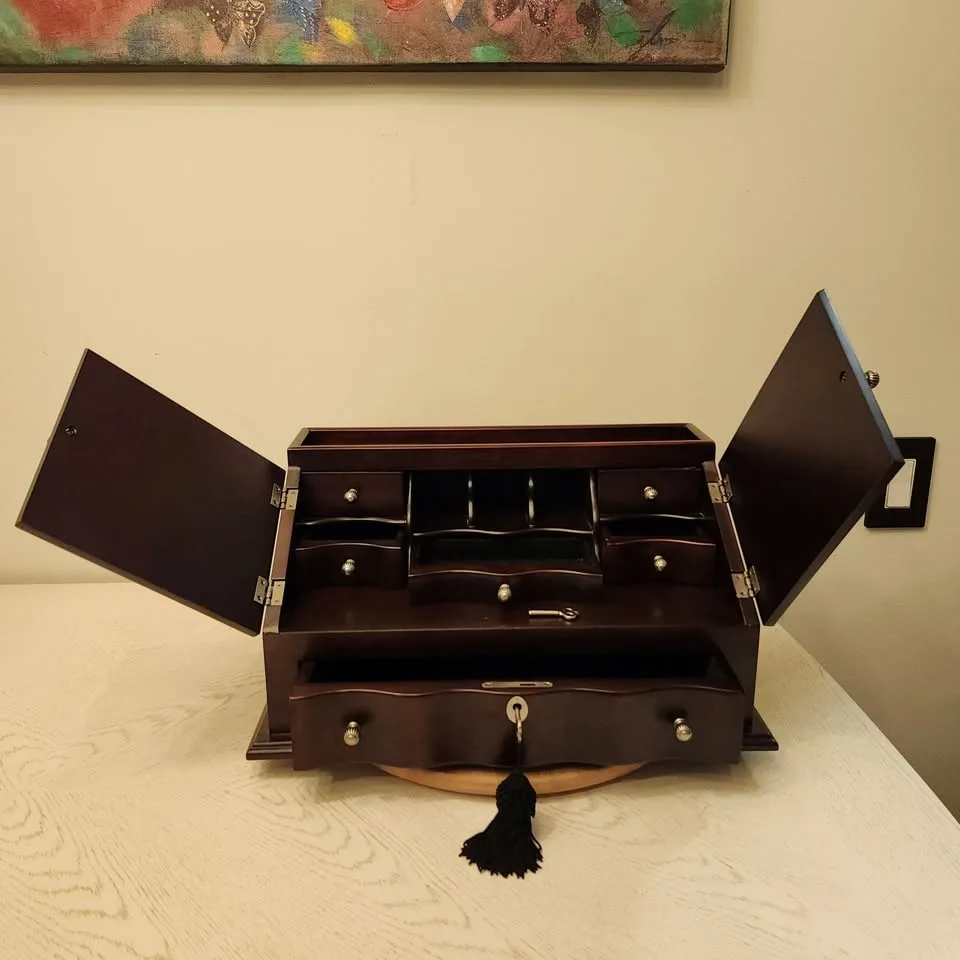 Vintage Mahogany Wood Secretary Desk #Cleanout image indicator(4)