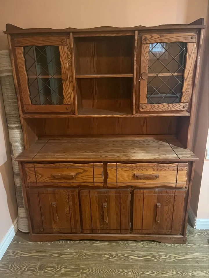 Antique Oak buffet need gone!!! image indicator(2)