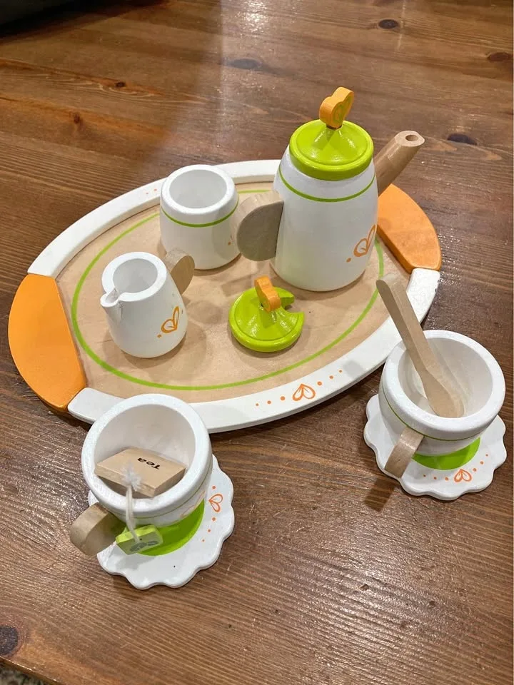 Hape Wooden Tea Set - Kids Pretend Play Tea Party