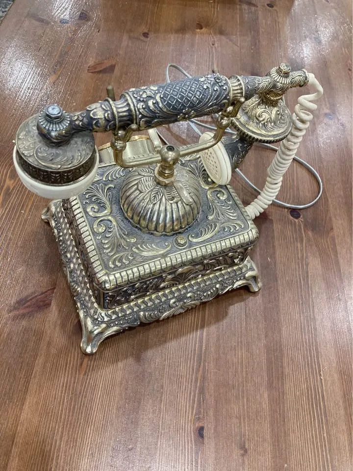 Vintage Rotary Phone - Ornate Brass Look - Prince Tel OPC image indicator(3)