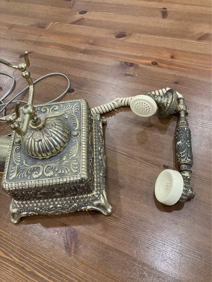 Vintage Rotary Phone - Ornate Brass Look - Prince Tel OPC image indicator(4)