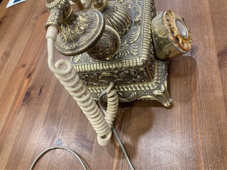 Vintage Rotary Phone - Ornate Brass Look - Prince Tel OPC image indicator(5)