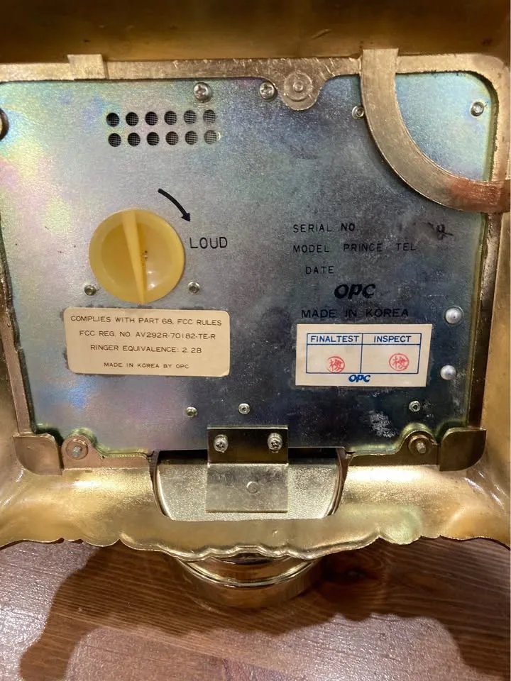 Vintage Rotary Phone - Ornate Brass Look - Prince Tel OPC image indicator(7)